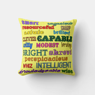 Smart Person's Positive Attributes Pillow