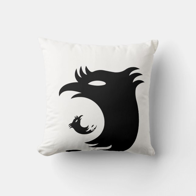 Smart Phoenix Throw Pillow (Front)