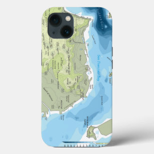 Smart Phone: San Francisco Bay Topo and Bathymetry iPhone 13 Case