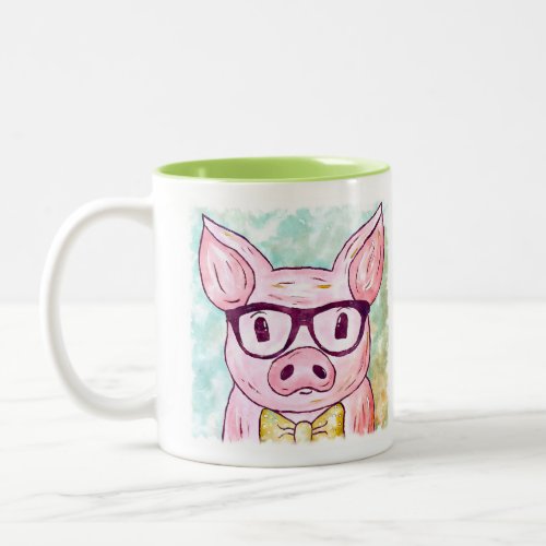 Smart Pig Wearing Glasses Mug