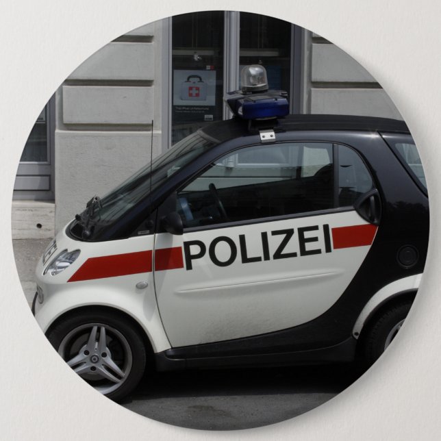 Smart Polizei Auto Button (Front)
