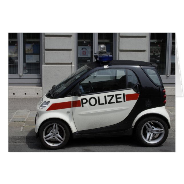 Smart Polizei Auto Cards (Front Horizontal)