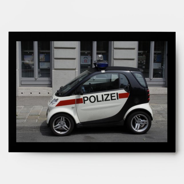 Smart Polizei Auto Envelope (Front)