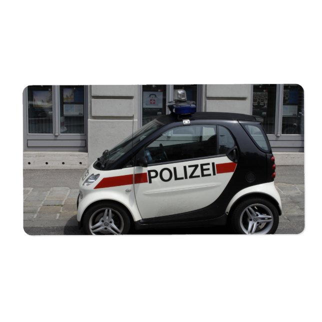 Smart Polizei Auto Label (Front)