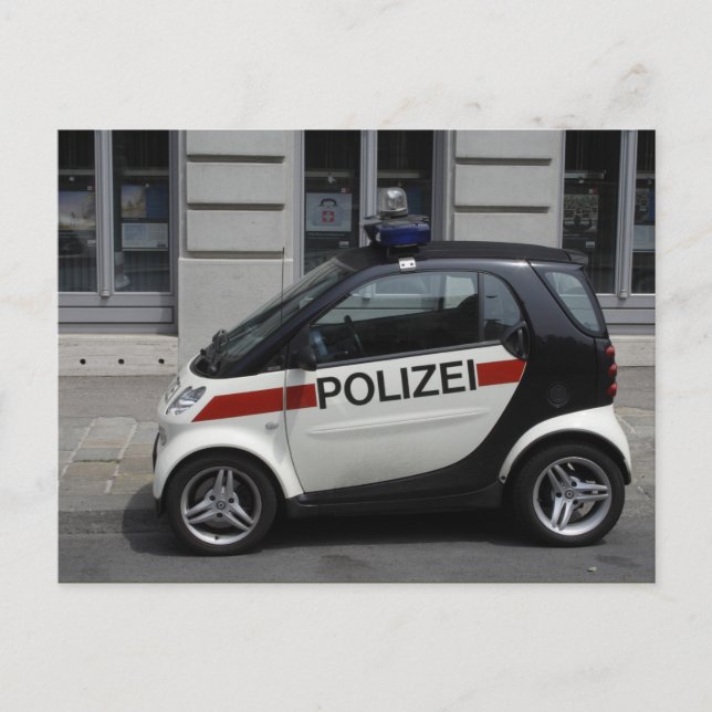 Smart Polizei Auto Postcard (Front)