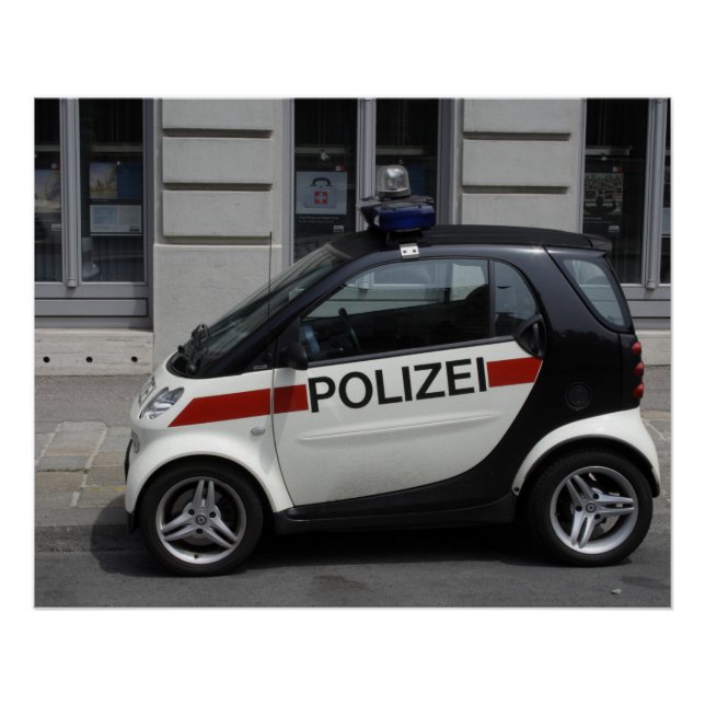 Smart Polizei Auto Poster (Front)