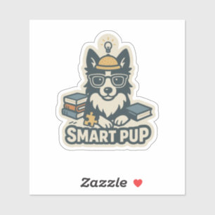 Smart pup sticker