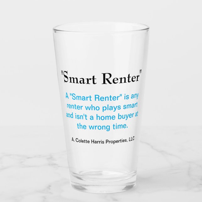 Smart Renter- Design 1 Glass (Front)