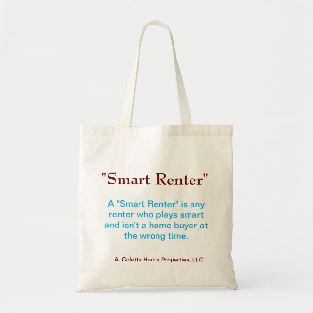 Smart Renter Tote- Design 2 Tote Bag (Front)