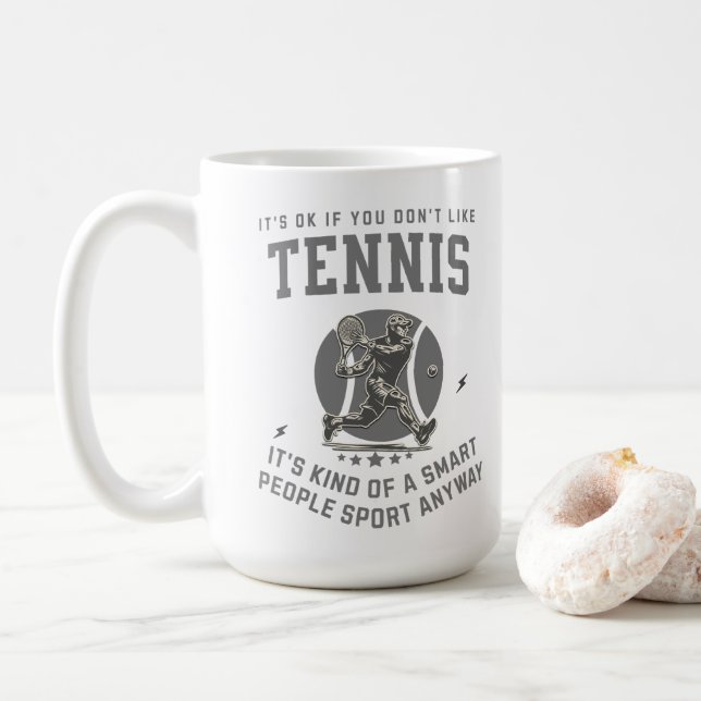 Smart Retro Tennis Sport Coffee Mug (With Donut)