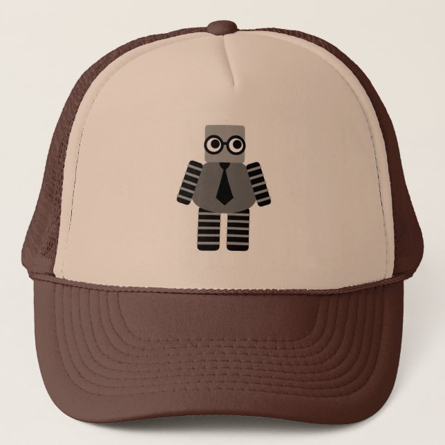 Smart Robot Trucker Hat (Front)