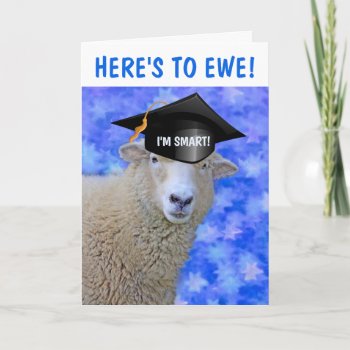 Smart Sheep Graduation Card by Therupieshop at Zazzle