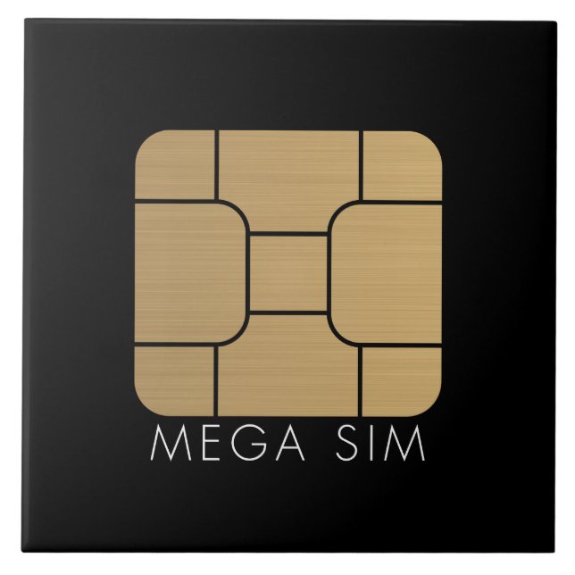 Smart SIM Card mega format Ceramic Tile (Front)