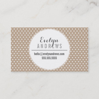 SMART SIMPLE SPOT mini polka dot eco kraft white Business Card
