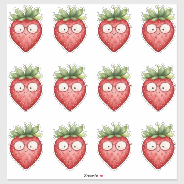 Smart Strawberry  Sticker (Sheet)