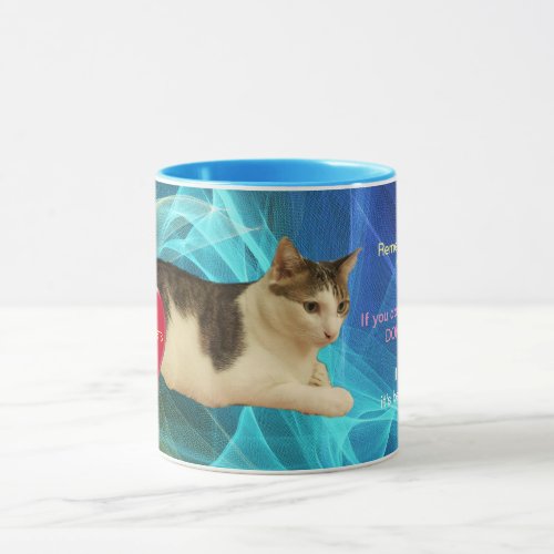 Smart Tabby cat is welcoming guests at home Mug