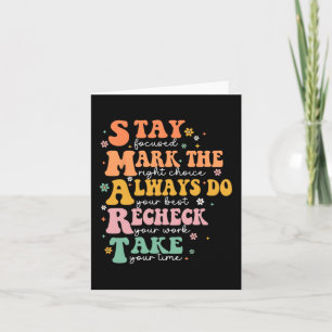 Smart Test Day Squad Funny Student Teacher Testing Card