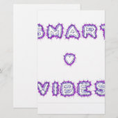 Smart Vibes Quote Text Art Design (Front/Back)