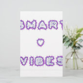 Smart Vibes Quote Text Art Design (Standing Front)