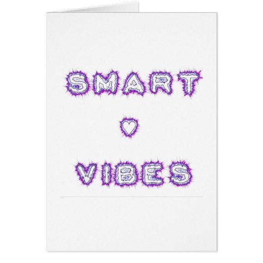 Smart Vibes Quote Text Art Design Cards (Front)