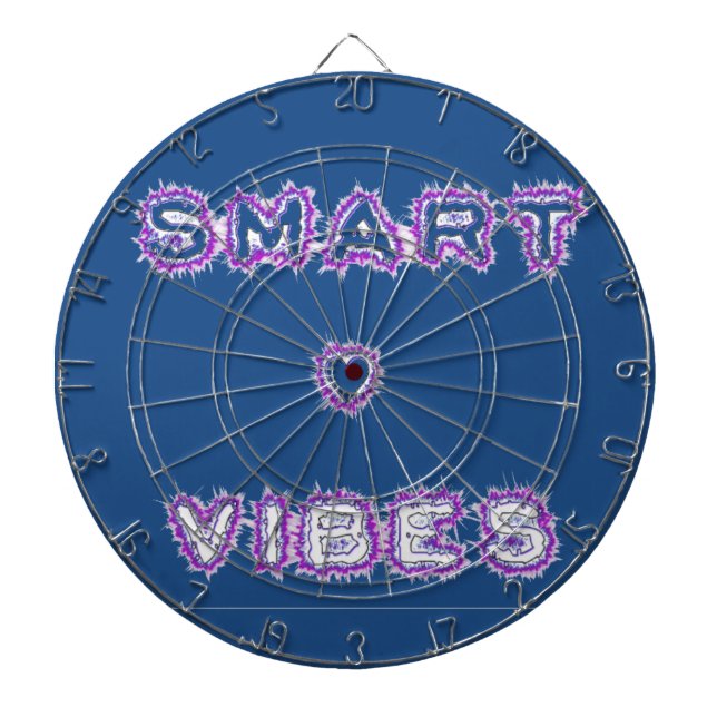 Smart Vibes Quote Text Art Design Dart Board (Front)