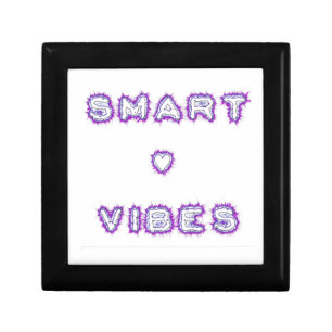 Smart Vibes Quote Text Art Design Jewelry Box