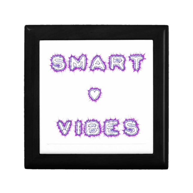 Smart Vibes Quote Text Art Design Jewelry Box (Front)