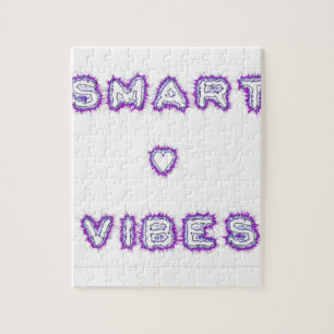 Smart Vibes Quote Text Art Design Jigsaw Puzzle