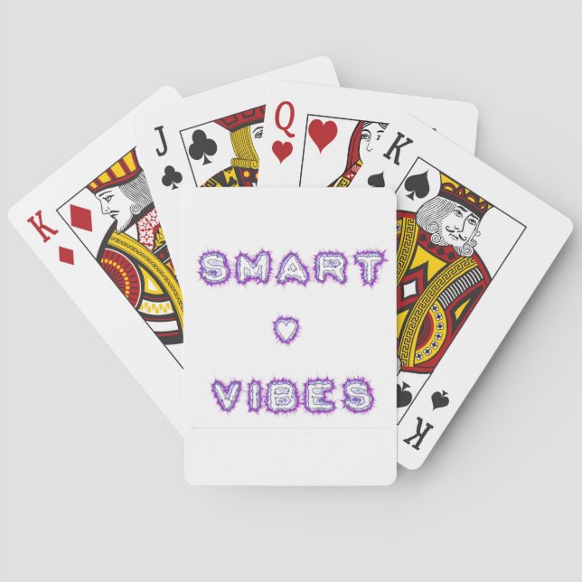 Smart Vibes Quote Text Art Design Poker Cards (Back)