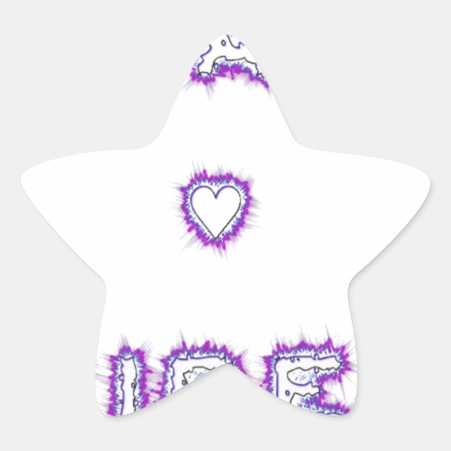 Smart Vibes Quote Text Art Design Star Sticker (Front)