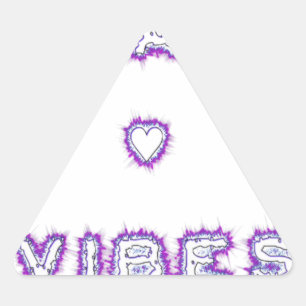 Smart Vibes Quote Text Art Design Triangle Sticker