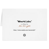 Smart Whimsical Ladies Card (Back Horizontal)