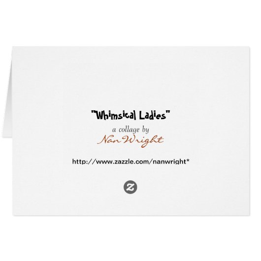 Smart Whimsical Ladies Card (Back Horizontal)