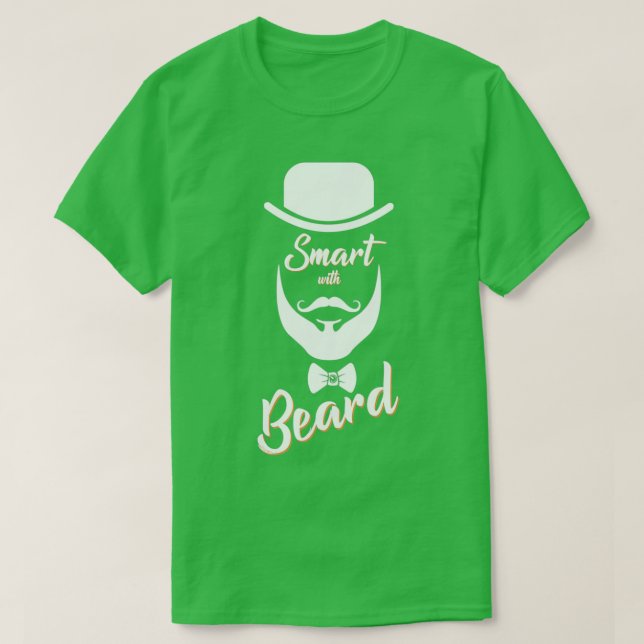 Smart with Beard T-Shirt (Design Front)