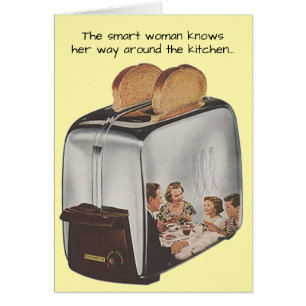 Smart Woman Birthday Celebration Retro Funny Humor Cards