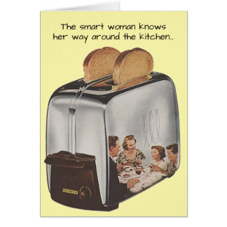 Smart Woman Birthday Celebration Retro Funny Humor Cards