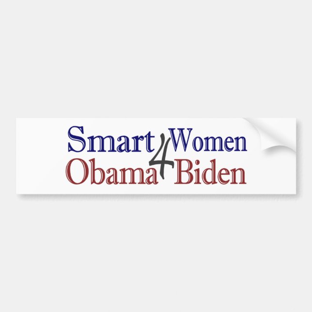 Smart Women for Obama Biden Bumper Sticker (Front)