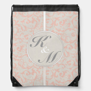 SmartElegance Coral Wedding Collection Drawstring Bag