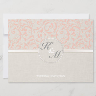SmartElegance Coral Wedding Invitation