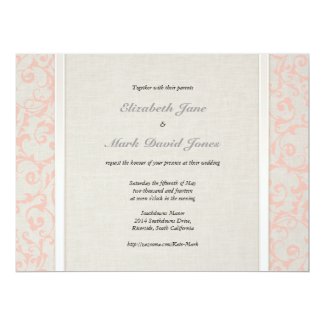 SmartElegance Coral Wedding Invitation