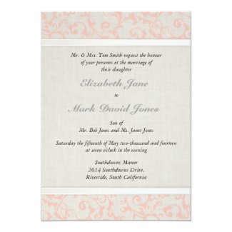 SmartElegance Coral Wedding Invitation (P)