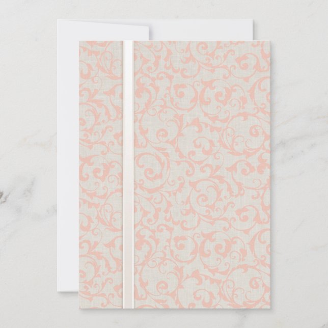 SmartElegance Coral Wedding Invitation (P) (Front)
