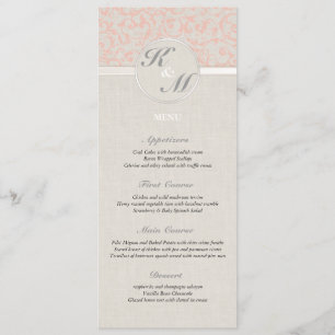 SmartElegance Coral Wedding Menu