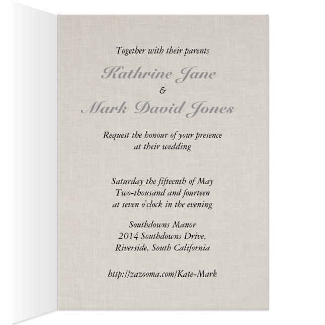 SmartElegance Grey Wedding collection Cards (Inside (Right))