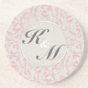 SmartElegance Pink Wedding Collection Sandstone Coaster