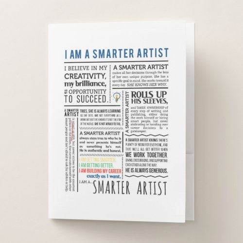 Smarter Artist Manifesto Pocket Folder
