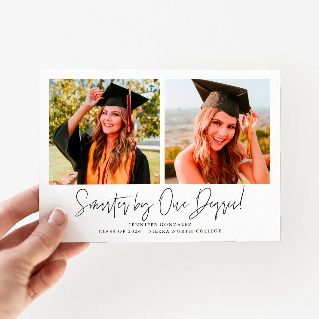 Smarter By One Degree White Grad Multi Photo Announcement (Creator Uploaded)