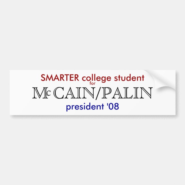 SMARTER college students, for, M C... - Customized Bumper Sticker (Front)
