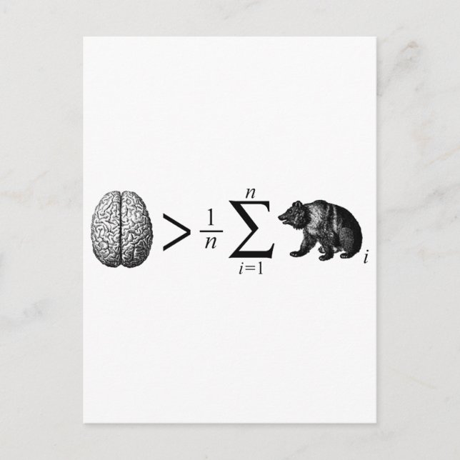 Smarter Than The Average Bear Postcard (Front)