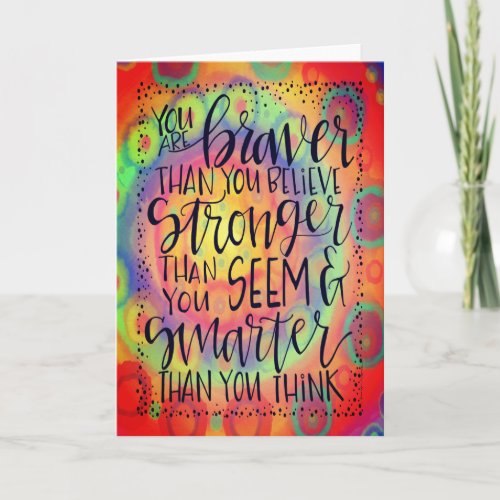 Smarter Than You Think Fun Graduation Colorful Card